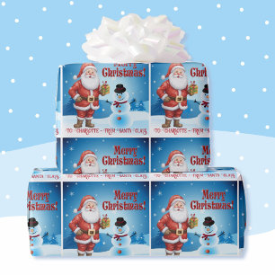 Papel De Regalo Del nombre de un niño de Santa Añadir, los niños a