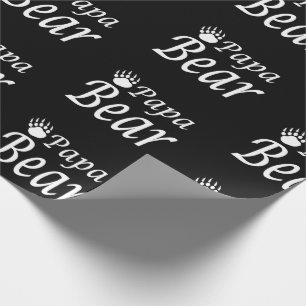 Papel de regalo del oso de la papá para el padre,