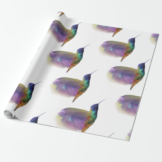 Papel de regalo del papel de embalaje del colibrí