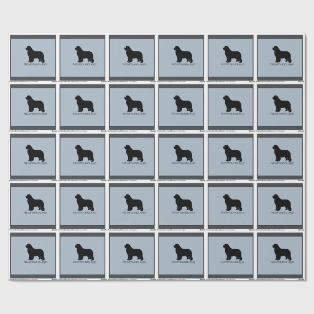 papel de regalo del perro de Terranova (Superficie plana)