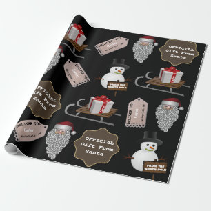 Papel De Regalo Del Polo Norte Santa personalizado