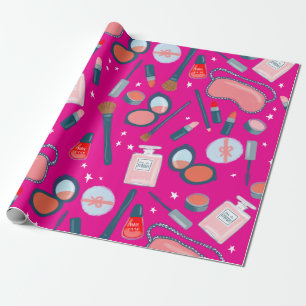 Papel de regalo del rosa del modelo de los
