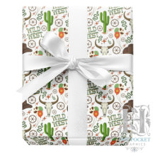 Papel de regalo del Salvaje Oeste