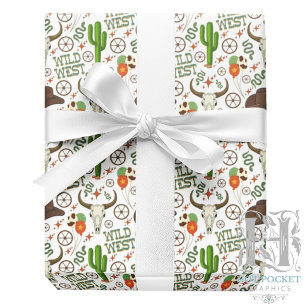 Papel de regalo del Salvaje Oeste