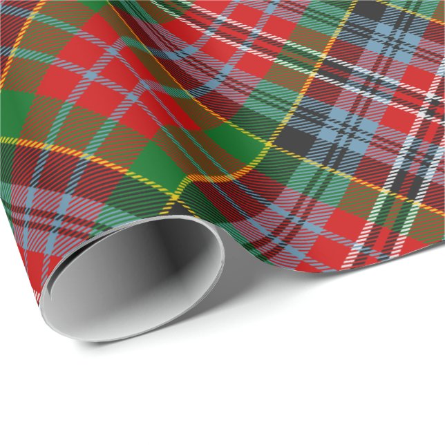 Papel de regalo del tartán del clan MacPherson (Esquina del rollo)
