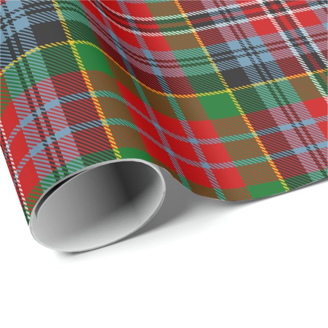 Papel de regalo del tartán del clan MacPherson (Esquina del rollo)