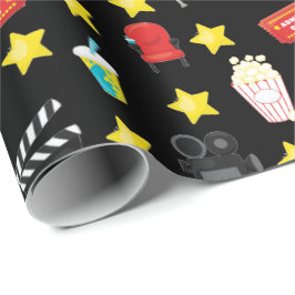 Papel de regalo del tema de la noche de película