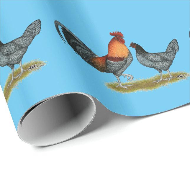 Papel De Regalo Delaware Blue Hen (Esquina del rollo)