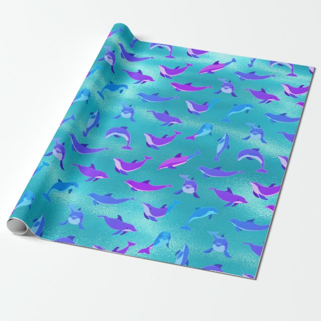 Papel De Regalo Delfín (Desenrollado)
