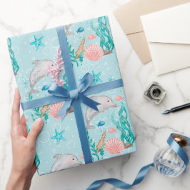 Papel De Regalo Delfín de Ocean Life