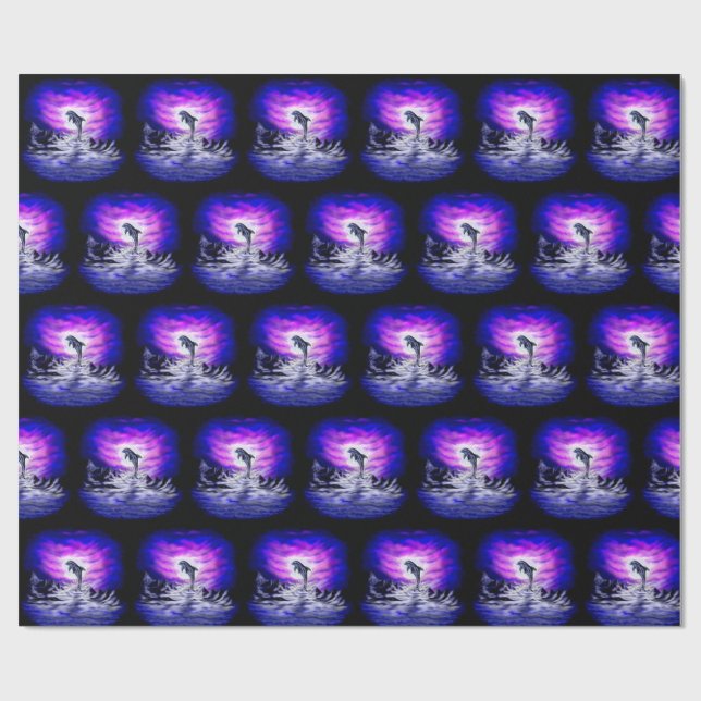 Papel De Regalo Delfín lúfono (Superficie plana)