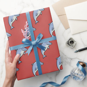 Papel De Regalo Delfín Sonriente Adorable