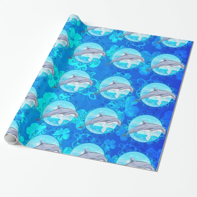 Papel De Regalo Delfín Sun maorí (Desenrollado)