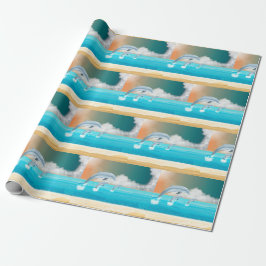 Papel De Regalo delfines saltando en el océano