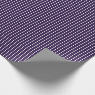 Papel De Regalo Delgadas rayas blancas sobre morado oscuro