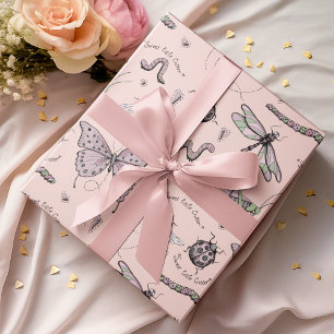 Papel De Regalo Delicada y dulce pequeña Critter Feminine Rubor Pi