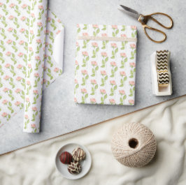Papel De Regalo Delicadas Flores de Primavera