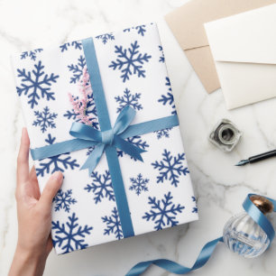 Papel De Regalo Delicado regalo sin foco blanco de invierno con co