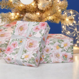 Papel De Regalo Delicados rosas del jardín