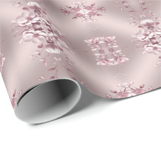 Papel De Regalo Delicate Pink Floral Wrapping Paper
