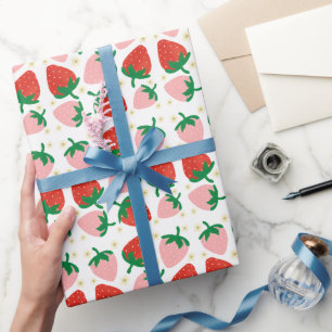 Papel De Regalo Delicias Blancas de Frutas