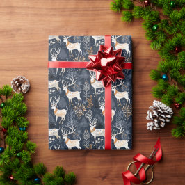 Papel De Regalo Delicias de renos - Silhouettes festivas