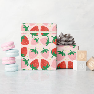 Papel De Regalo Delicias Dulces de Frutas Rosa Suave