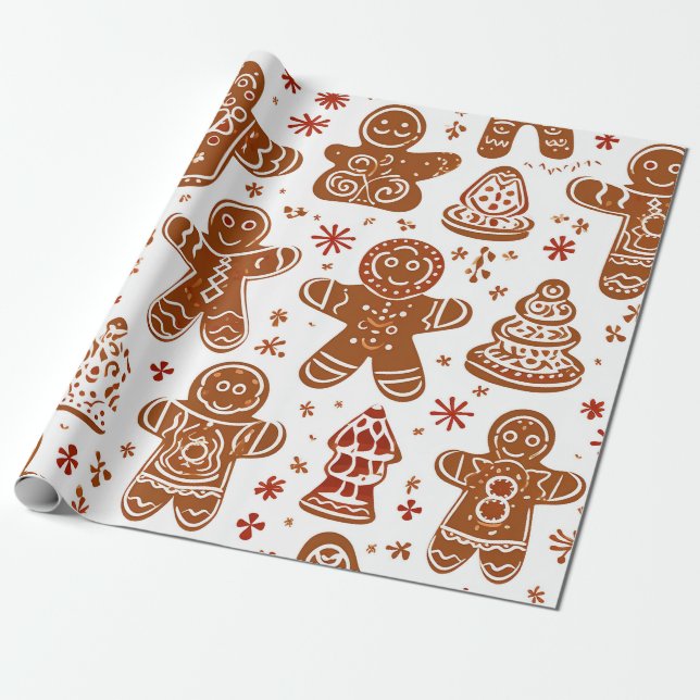 Papel De Regalo Delicioso Gingerbread Wonderland (Desenrollado)