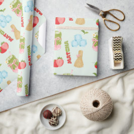 Papel De Regalo Delicioso Matcha de Fresa con Cinta