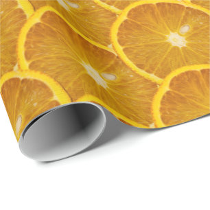 PAPEL DE REGALO DELICIOSO NARANJA SLICE