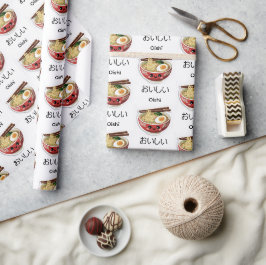Papel De Regalo Delicioso Ramen; Tazón de Ramen Kawaii