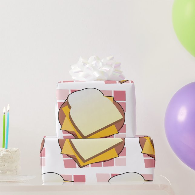 Papel De Regalo Delicioso sandwich de queso y comida divertida (Subido por el creador)