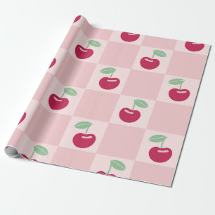Papel De Regalo Delight Cherry Checkerboard