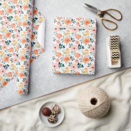 Papel De Regalo Delightful Sunset Bouquet Wrapping Paper