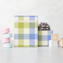 Papel de regalo Delphinium Gingham