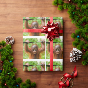 Papel De Regalo Demasiado lindo para manejar – Pequeño orangután