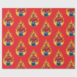 Papel De Regalo Demonio con tridente