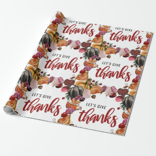 Papel De Regalo Demos gracias - Día de Acción de Gracias