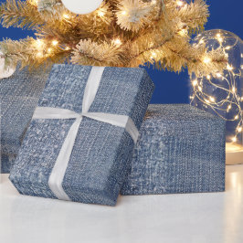 Papel De Regalo Denim Blue Jeans Print