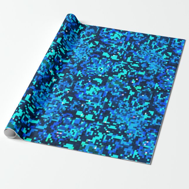 Papel De Regalo Denim patrón impecable. Denim fondo floral. B (Desenrollado)