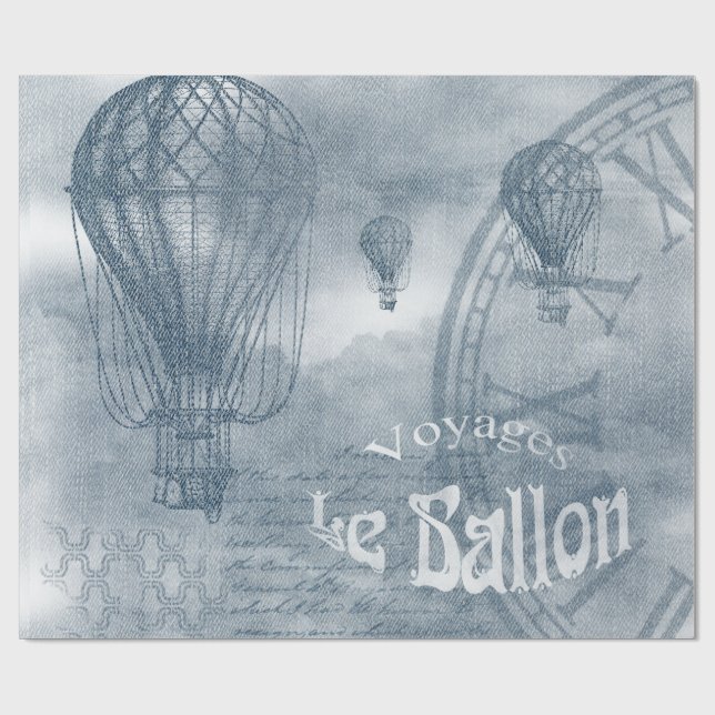 Papel De Regalo Denim Steampunk (Superficie plana)