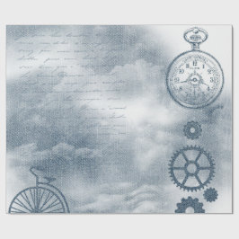 Papel De Regalo Denim Steampunk