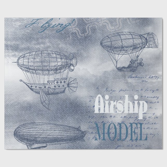 Papel De Regalo Denim Steampunk (Superficie plana)