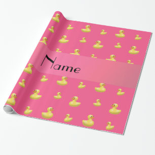 Papel De Regalo Denominación personalizada patrón de pato de goma 
