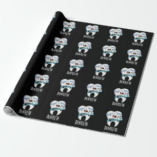 Papel De Regalo Denteeth Funny Teeth Pun Dark BG