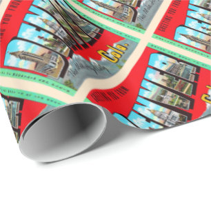 Papel De Regalo Denver Colorado CO Vintage Large Letter Postcard