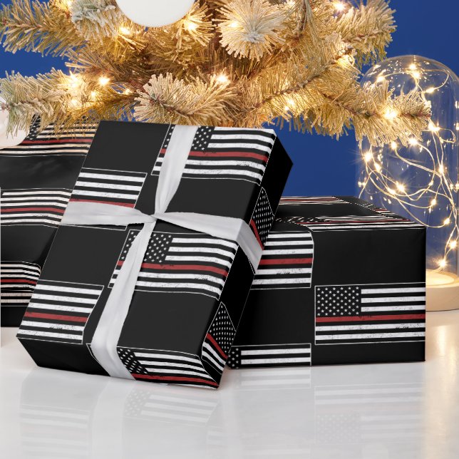 Papel De Regalo Departamento de Bomberos de la Bandera de Estados  (Vacaciones)