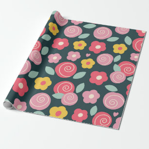 Papel De Regalo Deplante floral caprichoso