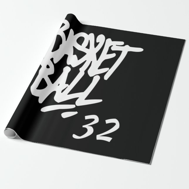 Papel De Regalo Deporte Atlético de Baloncesto Número 32 (Desenrollado)