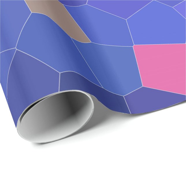 Papel De Regalo Deportes en azul y turquesa - mosaico (Esquina del rollo)